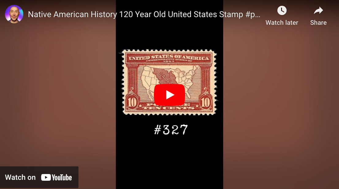 Native American History – 120 Year Old United States Stamp (Scott #327)