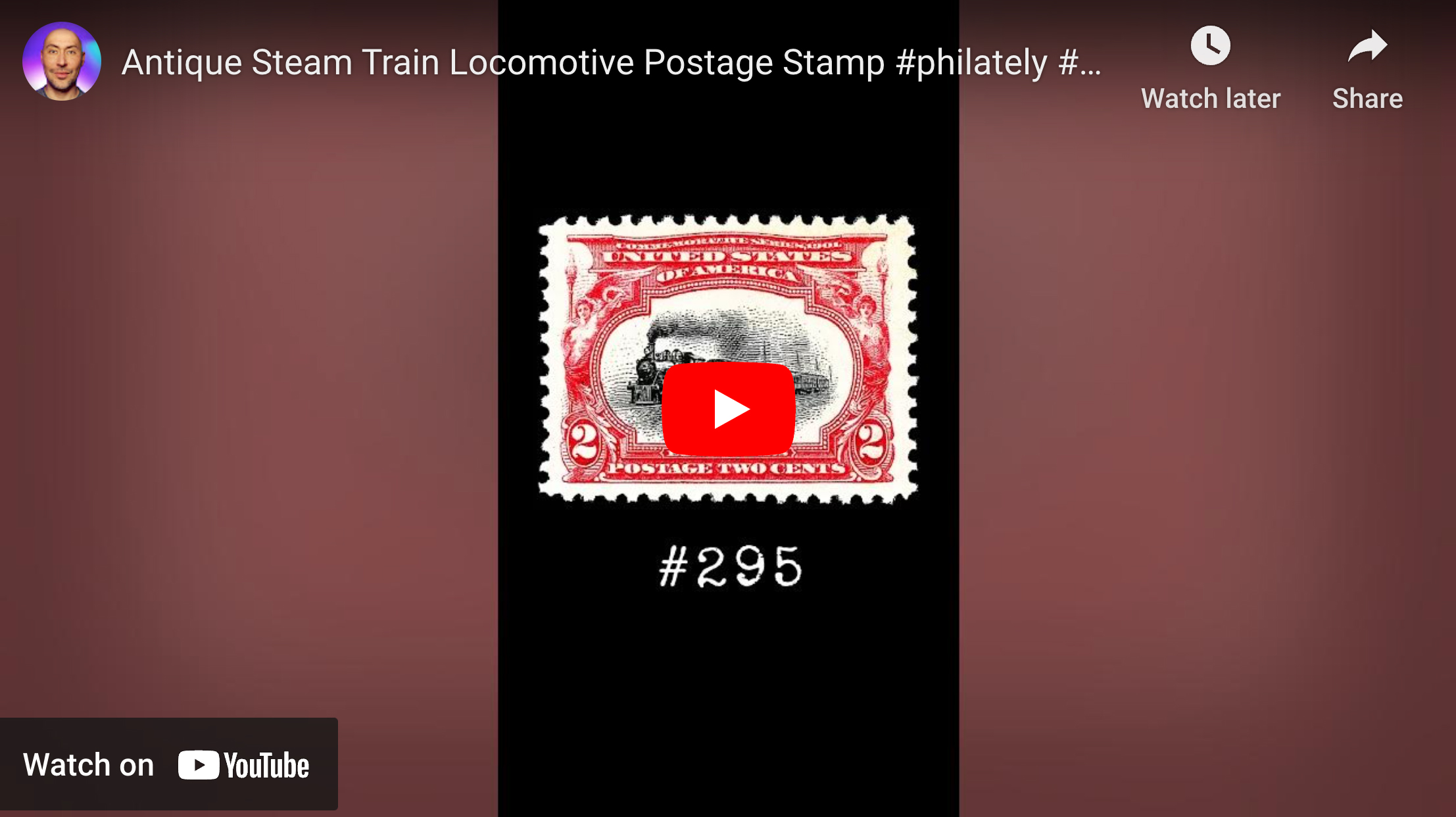 Old West Steam Train Stamp 120 Years Old (Scott #295)