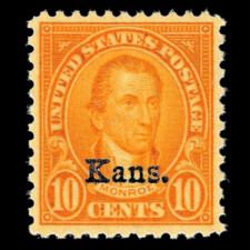 WCstamps: U.S. Scott #668 / 10c Kansas, XF, 2024 PSE Cert Grade 90 / SMQ $80
SALE: $65.60 Stamp Value Image
