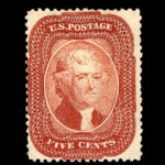 #27 Type I Brick Red united states stamp scott #27