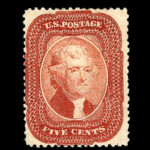 #27 Type I Brick Red united states stamp scott #27