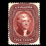 #28 Type I Red Brown united states stamp scott #28