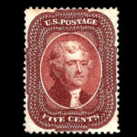#28 Type I Red Brown united states stamp scott #28