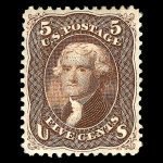 #76 Brown united states stamp scott 76