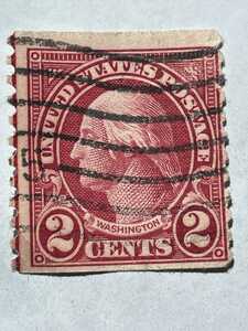 George Washington Red 2 Cent Stamp Front